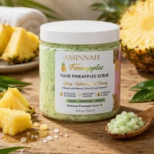 Aminnah Fineapples Pineapple Body Scrub - Fresh Green